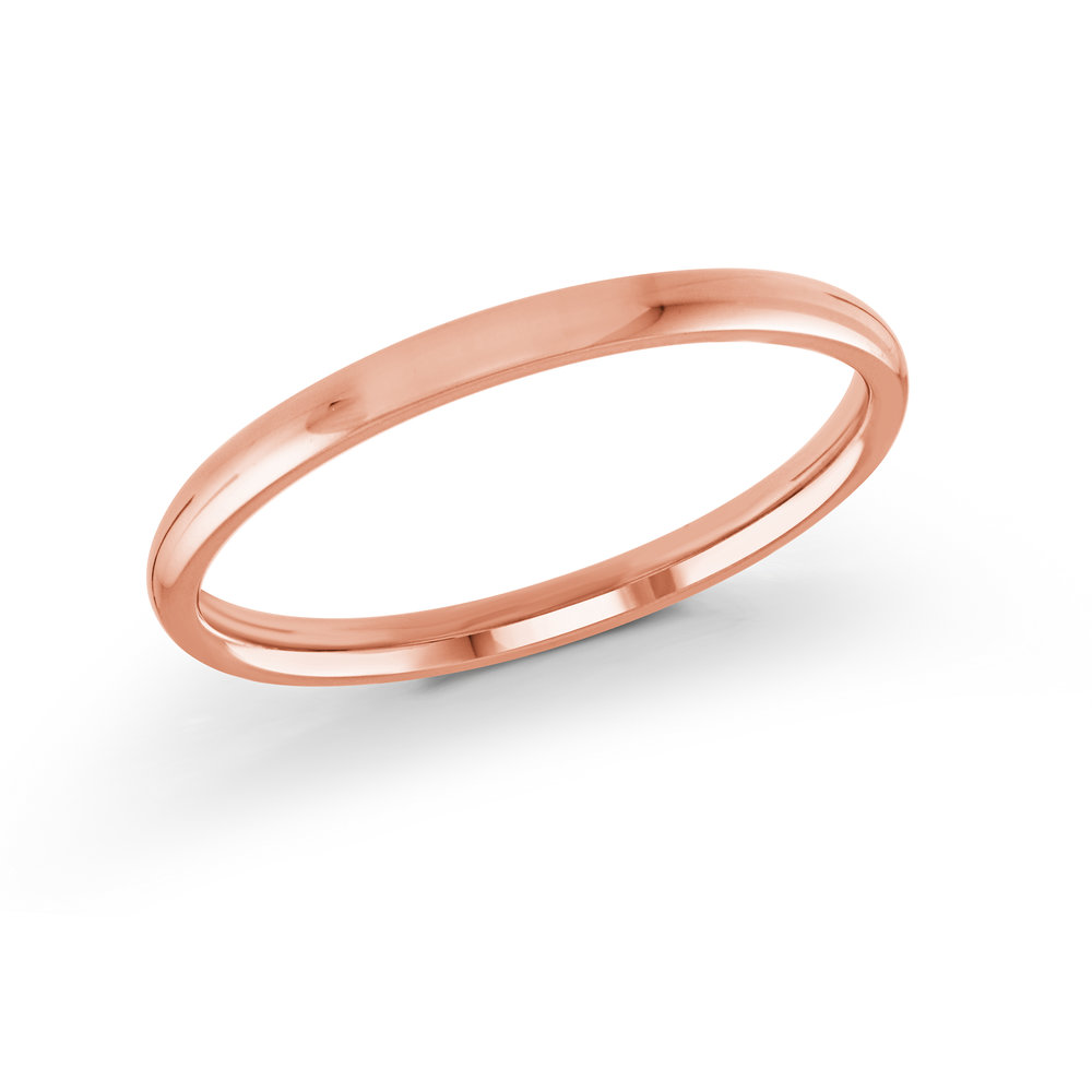Pink Gold Men's Ring Size 2mm (J-217-02PG)