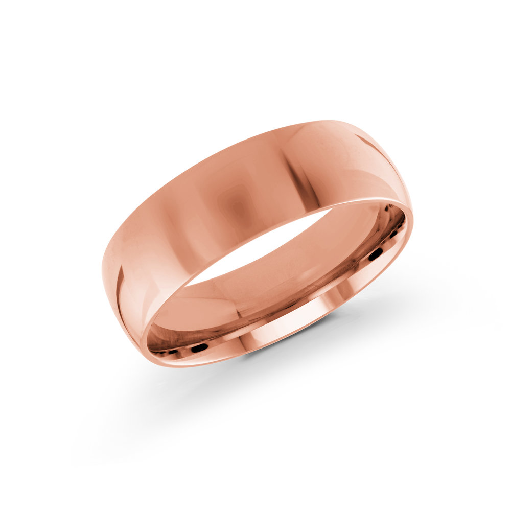 Pink Gold Men's Ring Size 7mm (J-217-07PG)