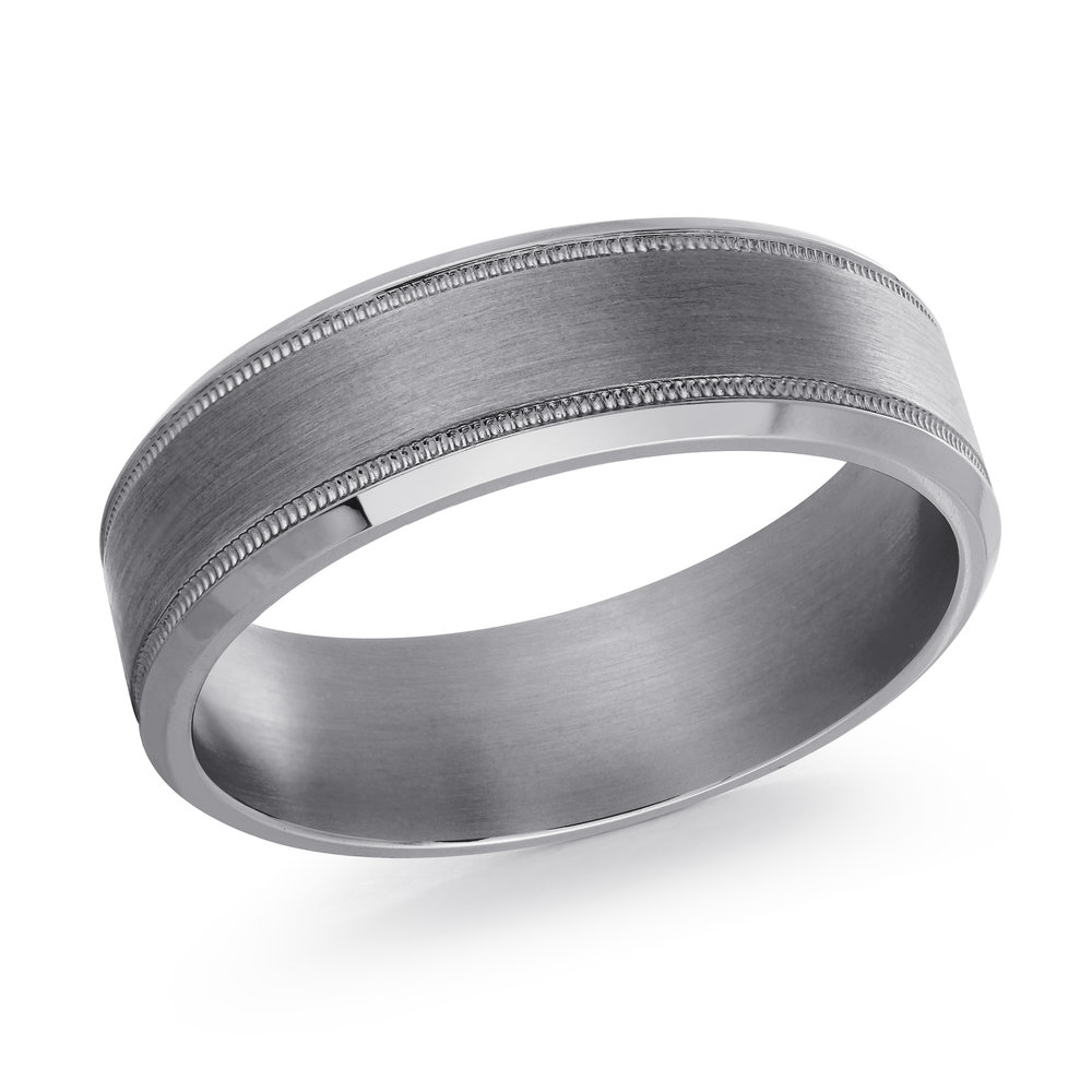 Grey Tantalum Men's Ring Size 7mm (TANT-002-7)