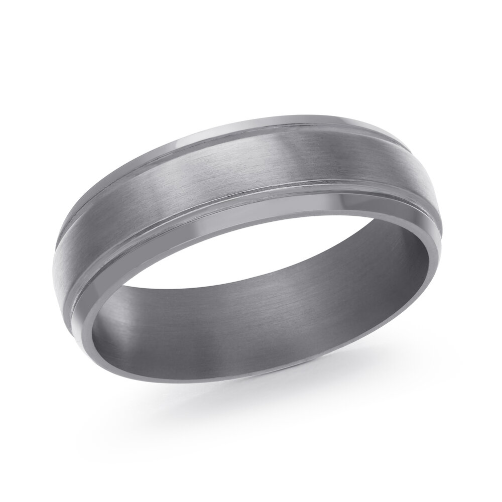 Grey Tantalum Men's Ring Size 6mm (TANT-004-7)