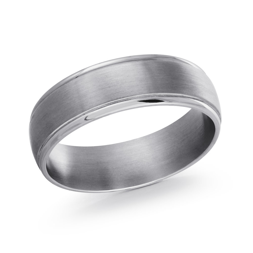 GREY Tantalum Men's Ring Size 6mm (TANT-007-6)