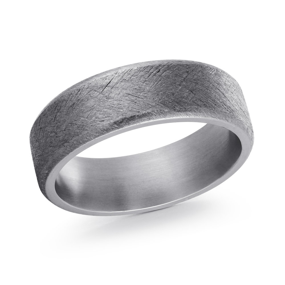 Grey Tantalum Men's Ring Size 7mm (TANT-008-7)