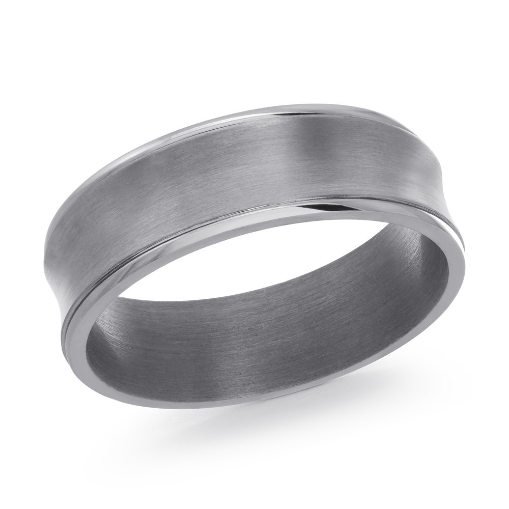 Grey Tantalum Men's Ring Size 7mm (TANT-011-7)
