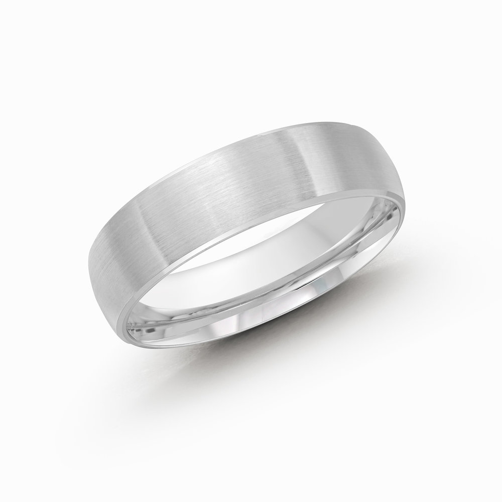 White Gold Men's Ring Size 6mm (LUX-249-6W)