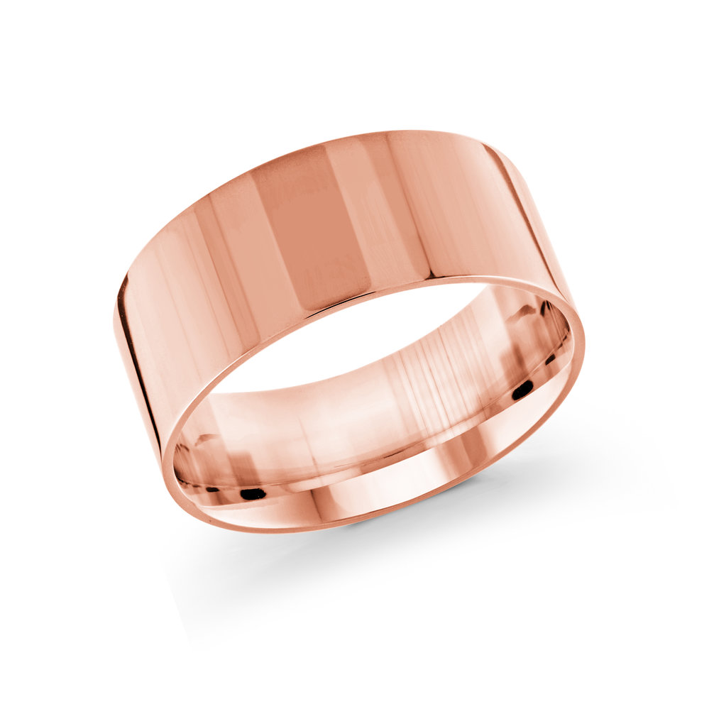 Pink Gold Men's Ring Size 10mm (J-213-10PG)