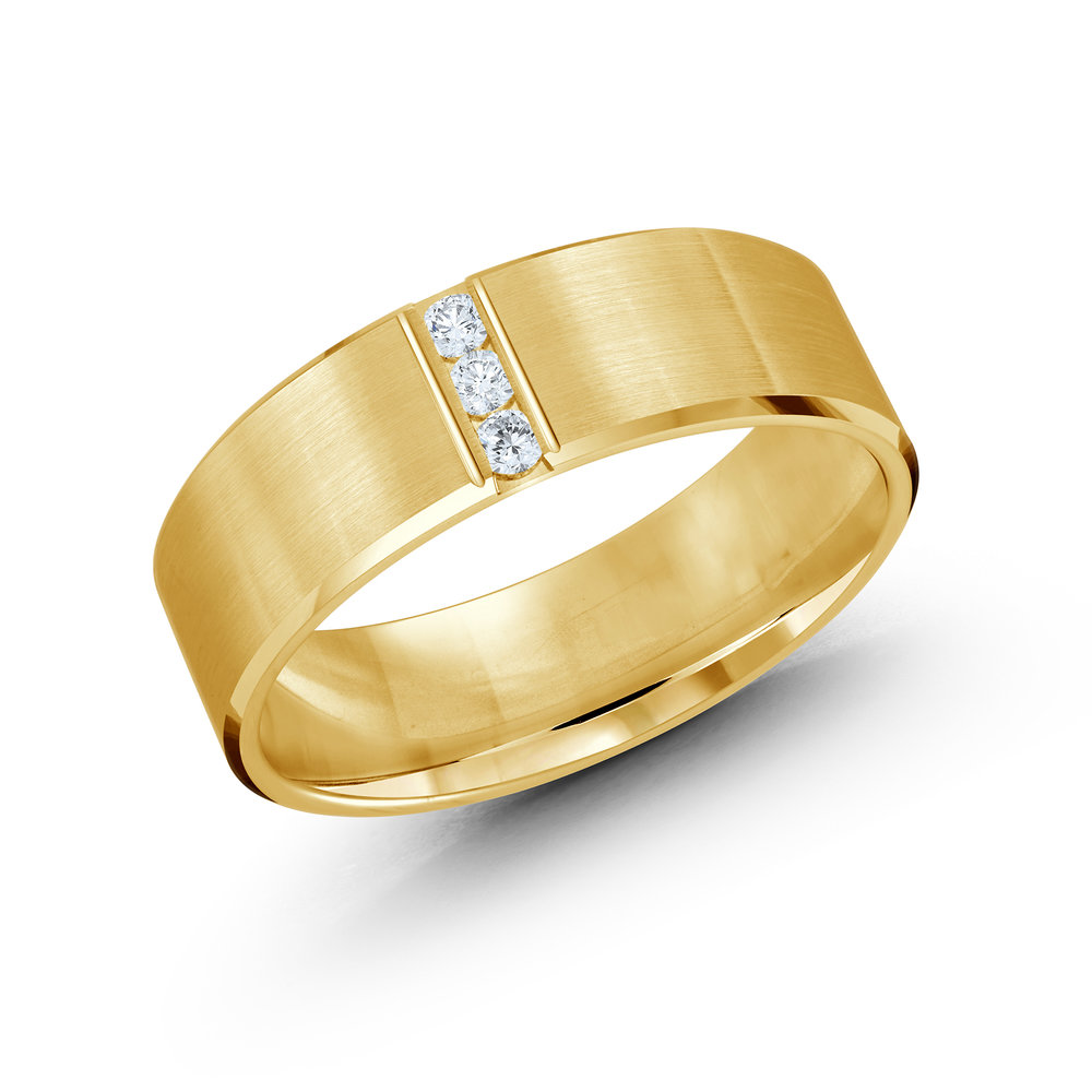 Yellow Gold Men's Ring Size 7mm (JMD-509-7Y10)