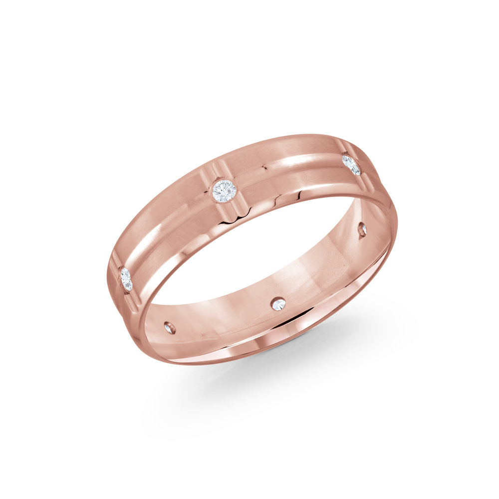 Pink Gold Men's Ring Size 6mm (JMD-606-6P12)