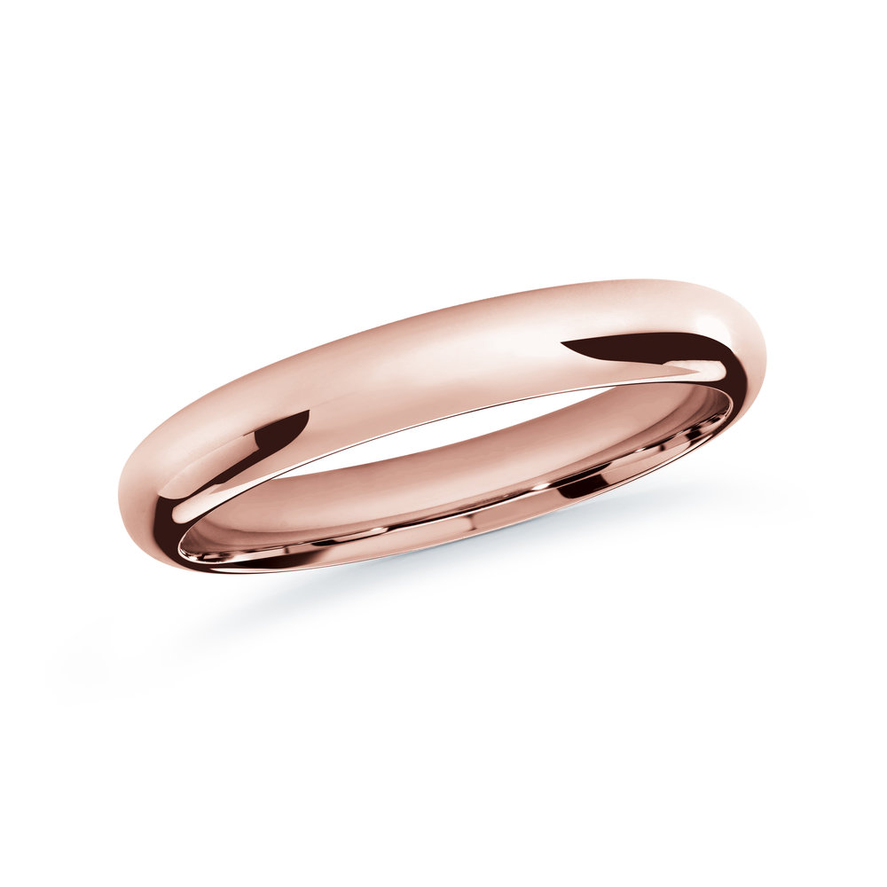 Pink Gold Men's Ring Size 3mm (J-207-03PG)
