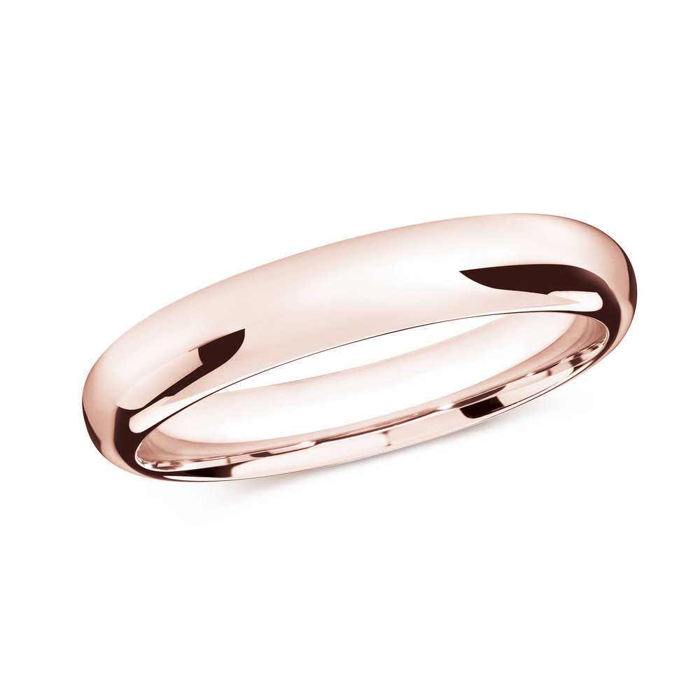 Pink Gold Men's Ring Size 4mm (J-207-04PG)