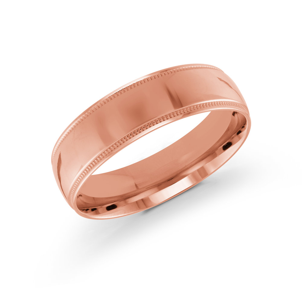 Pink Gold Men's Ring Size 6mm (J-209-06PG)
