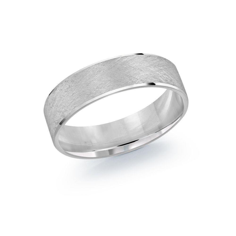 White Gold Men's Ring Size 6mm (LUX-974-6W)