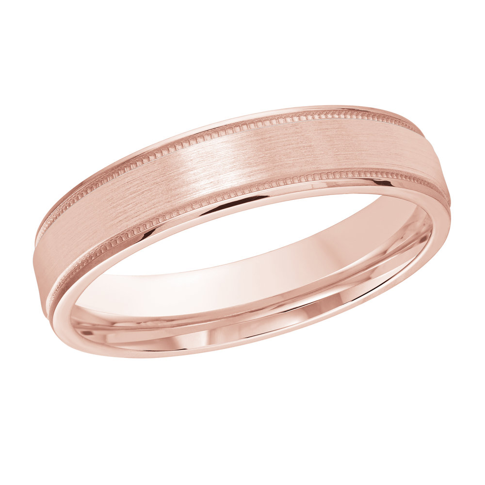 Pink Gold Men's Ring Size 4mm (M3-1174-4P-01)