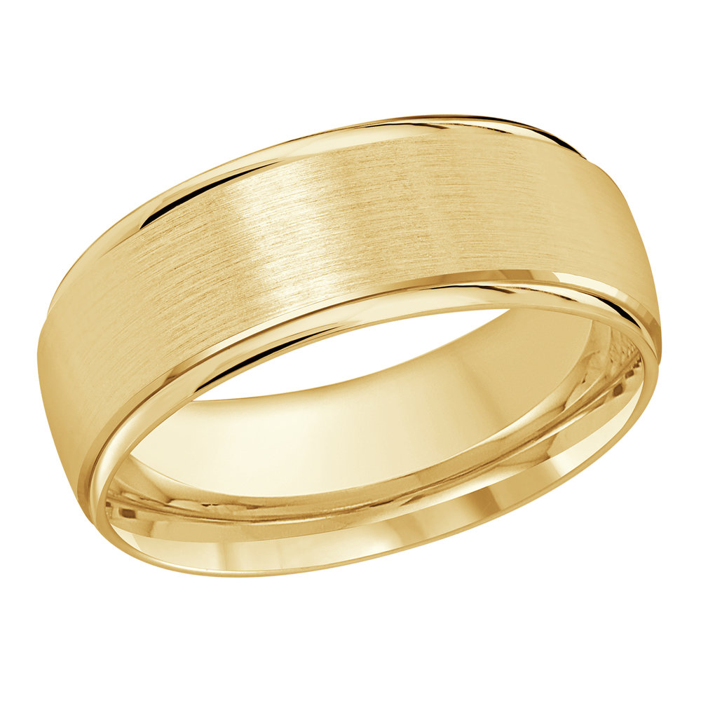 Yellow Gold Men's Ring Size 8mm (PL-1166-8Y-01)